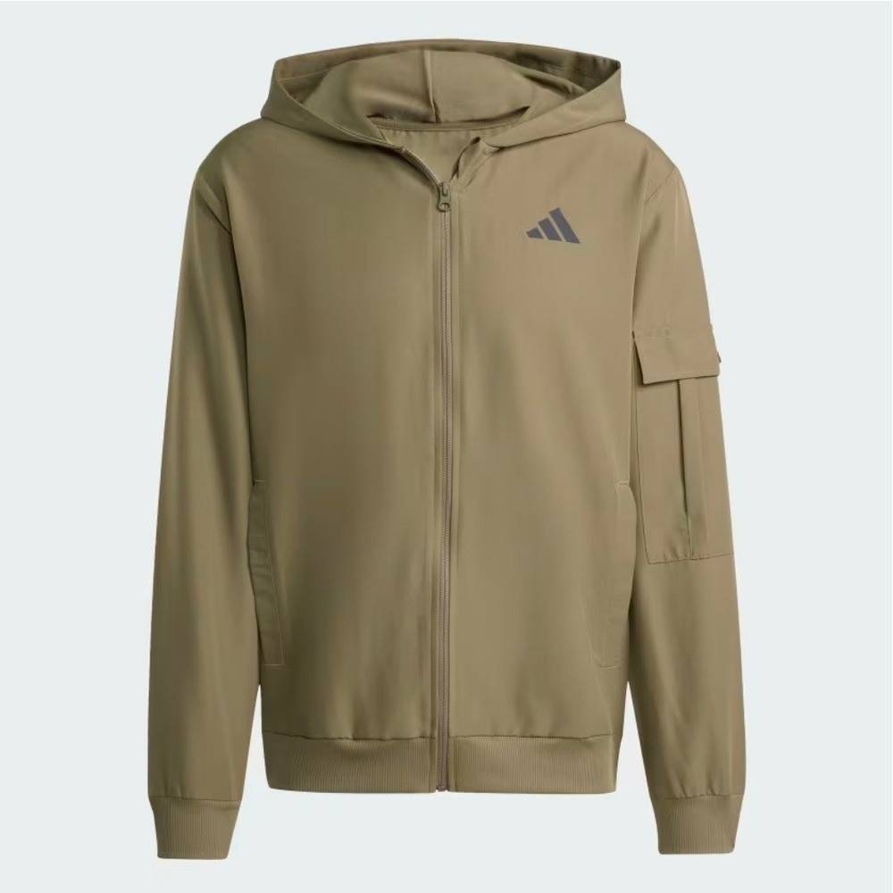 Adidas Men Olive Green Full Zip Cargo Woven Tracksuit Set Size Large‎ JL8604 New - Picture 11 of 13